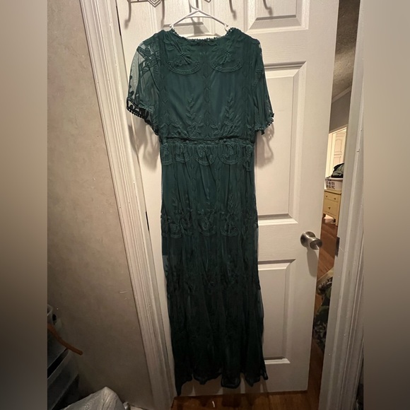 Shyanne lace maxi dress, medium, dark teal, worn a couple times - Picture 3 of 3